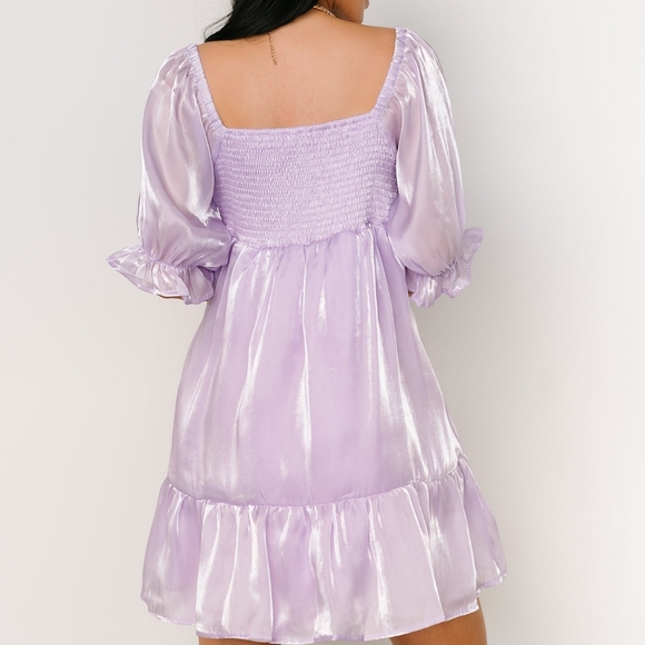NWT - Babydoll Lilac Mini Dress Baltic Born - Picture 4 of 5
